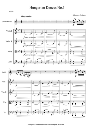 Hungarian Dances No.1 in G minor, Allegro molto