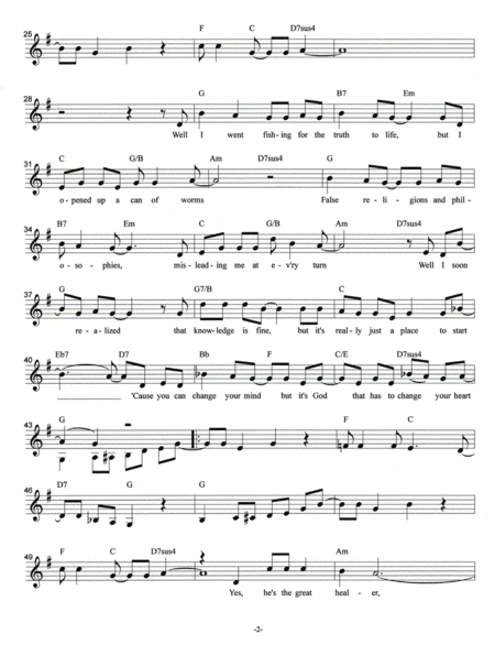 The Great Healer (lead sheet) image number null
