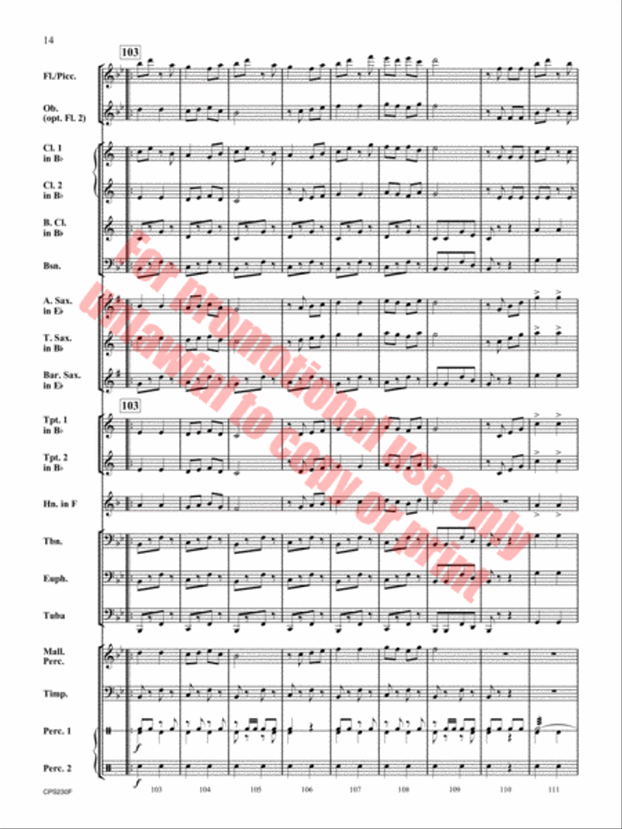 Bay Shore Park Concert Band scores gallery preview page 15