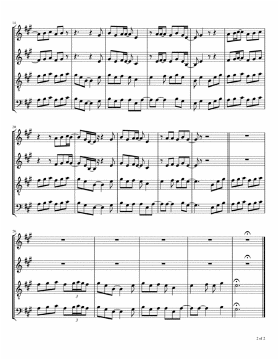 Bookends Woodwind Quartet scores gallery preview page 3