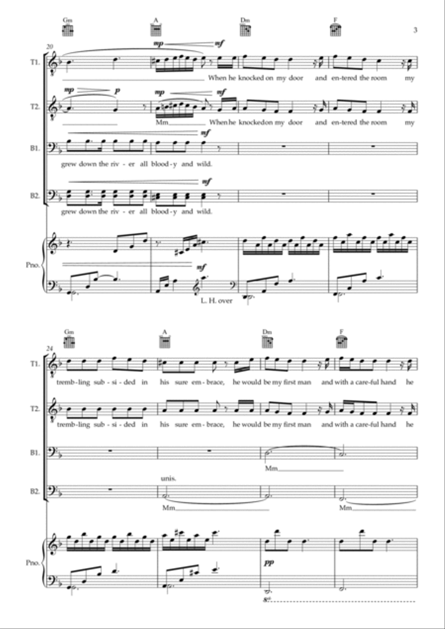 Where The Wild Roses Grow TTBB scores gallery preview page 3