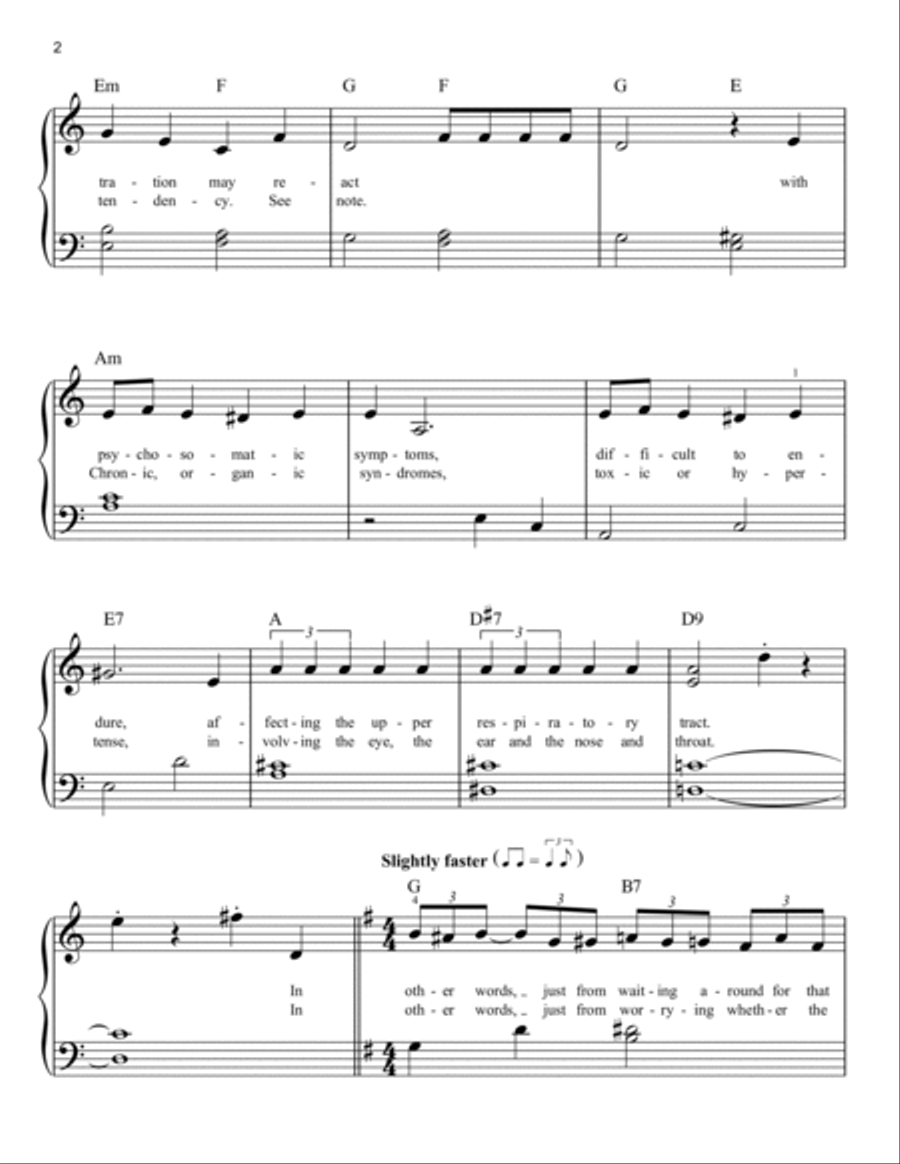 Adelaide's Lament (from Guys And Dolls) Easy Piano scores gallery preview page 2