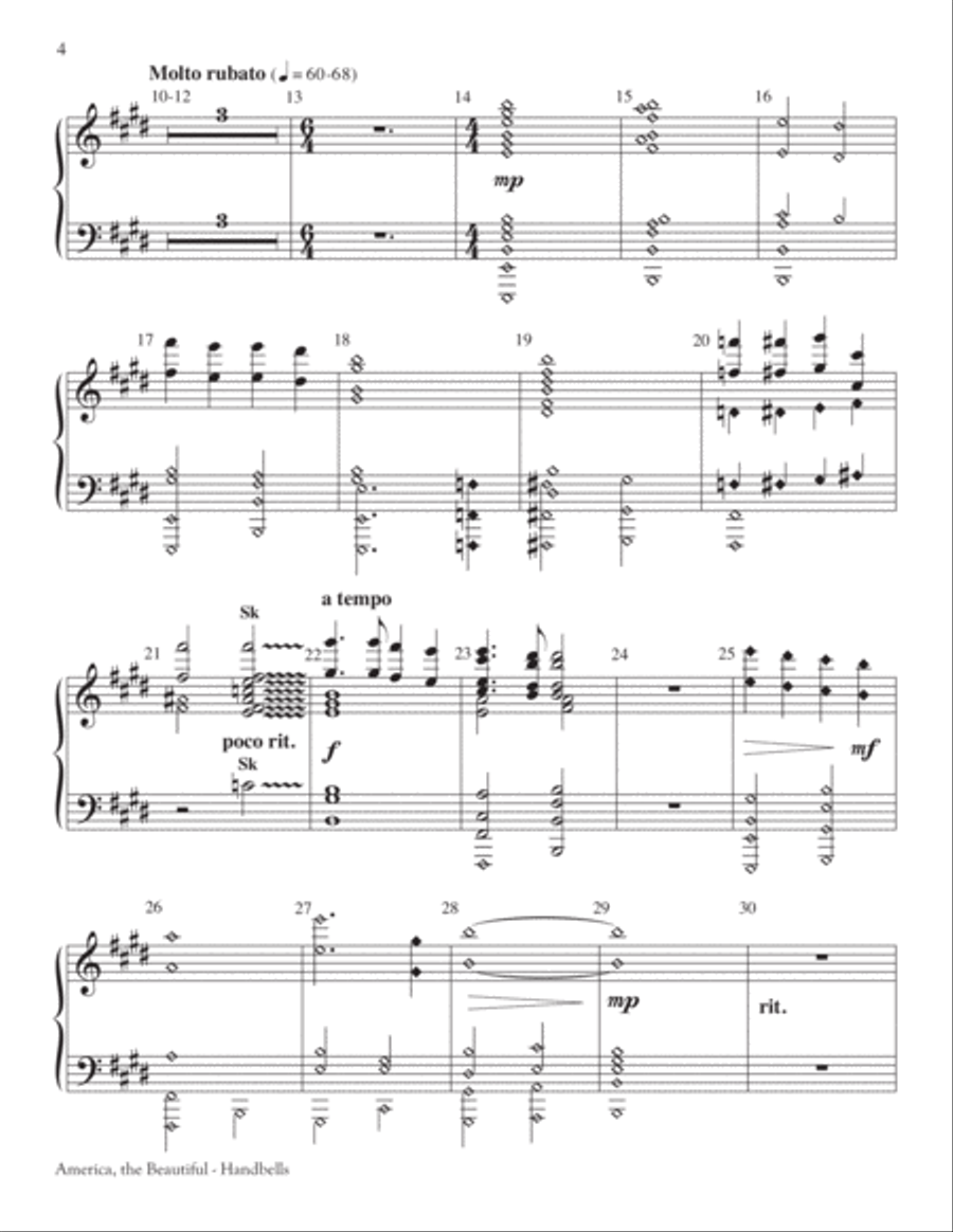 America, the Beautiful America, the Beautiful 4-Part scores gallery preview page 3