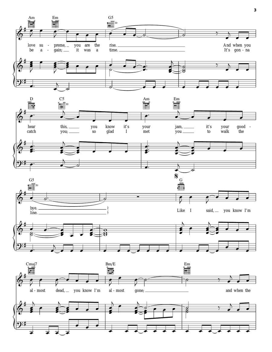 Brendan's Death Song Piano, Vocal, Guitar scores gallery preview page 3