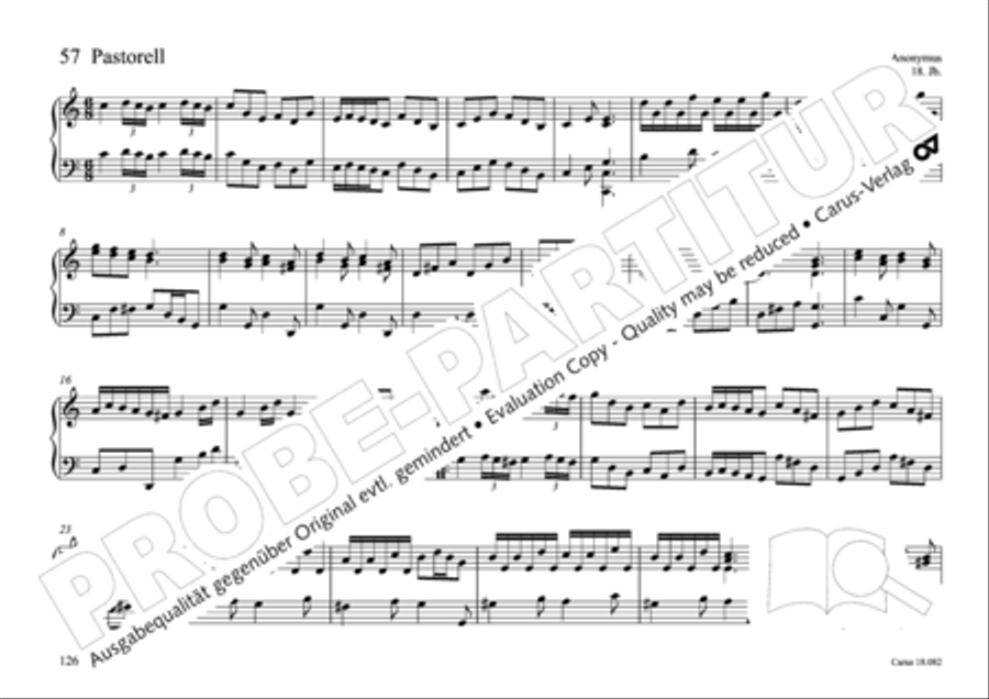 Pastoral music for organ, vol. 2: Germany, Bohemia, Austria, South Tyrol Organ Solo scores gallery preview page 127