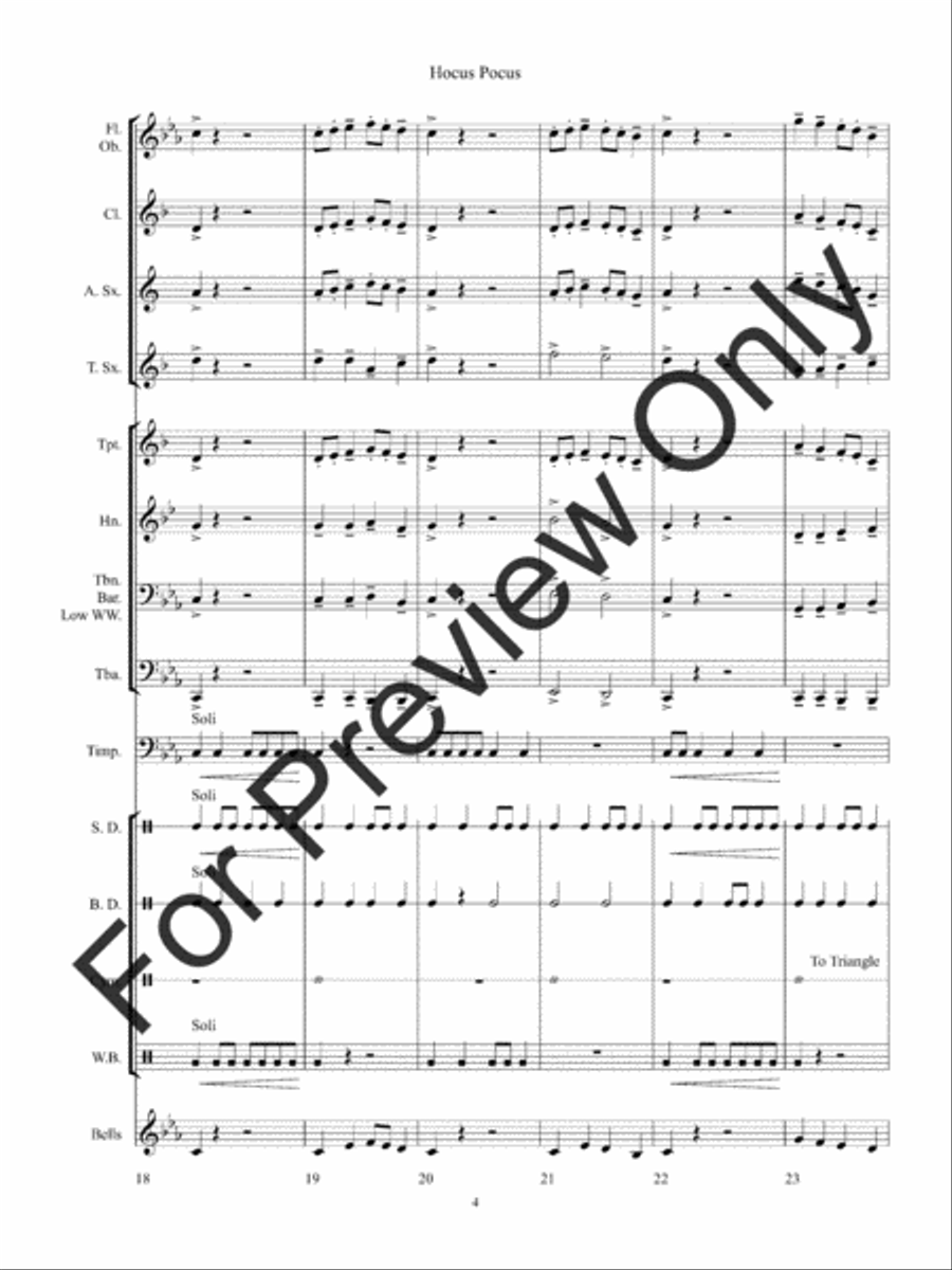Hocus Pocus (Score) Concert Band scores gallery preview page 7