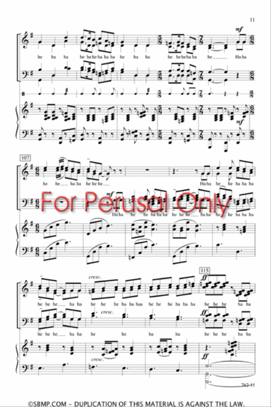 Laughing Song - SATB Octavo 4-Part scores gallery preview page 10
