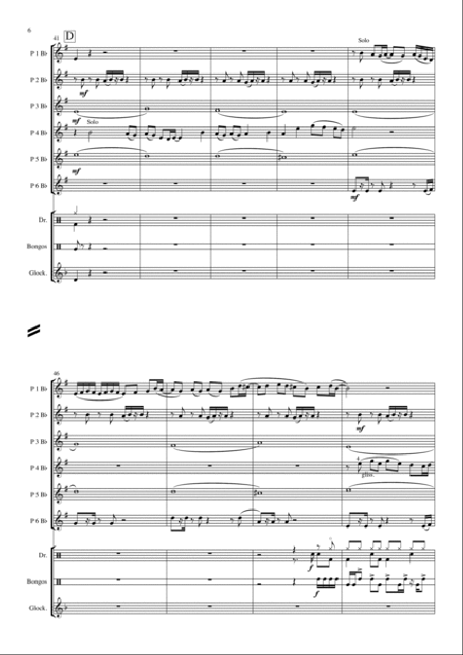 Don't Worry Concert Band scores gallery preview page 6