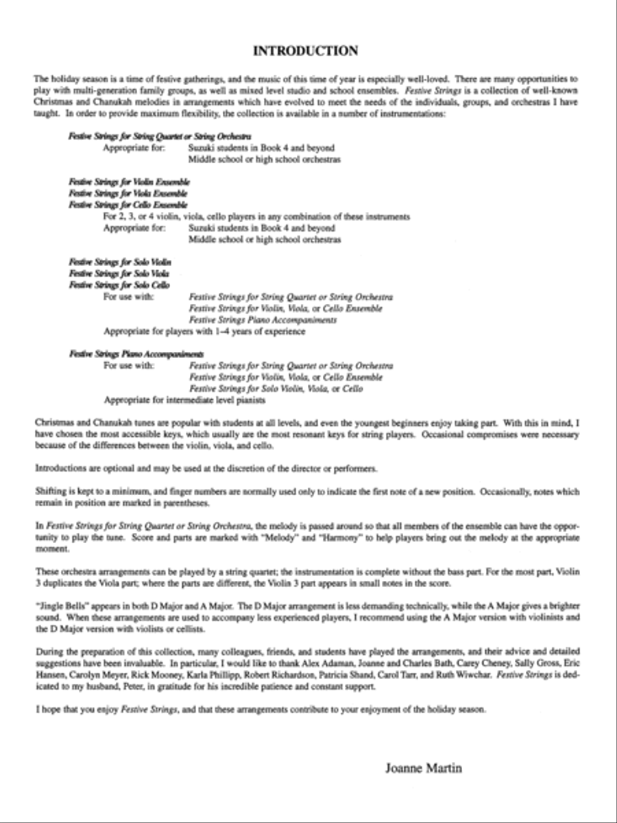 Festive Strings for String Quartet or String Orchestra String Quartet scores gallery preview page 8