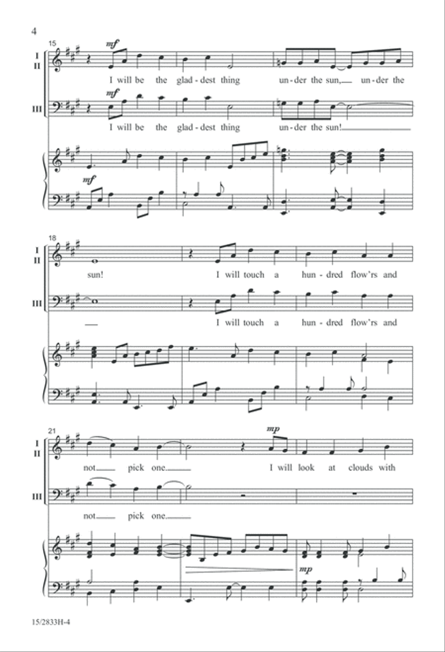 Afternoon on a Hill 3-Part scores gallery preview page 5