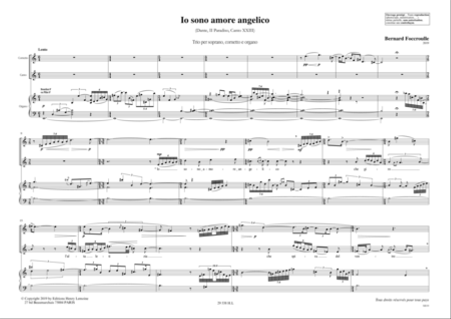 Io Sono Amore Angelico Cornet scores gallery preview page 2