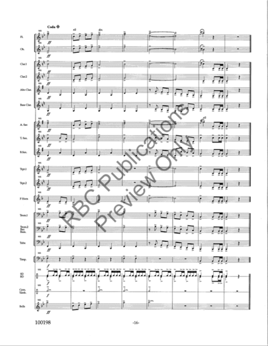 March Of The Silver Brigade Concert Band scores gallery preview page 19
