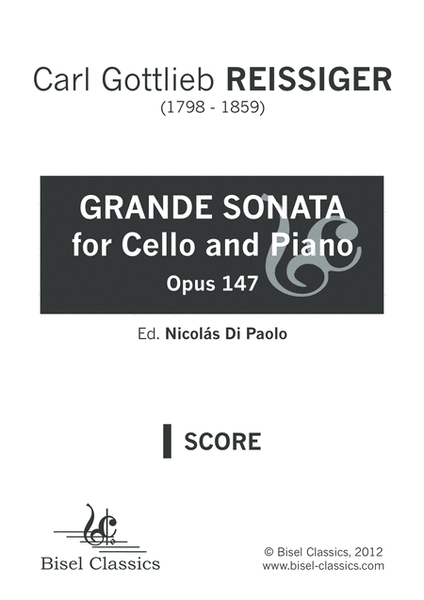 Grande Sonata for Cello and Piano, Opus 147