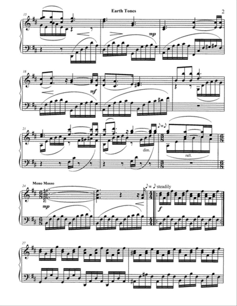 Earth Tones Earth Tones Piano Solo scores gallery preview page 2