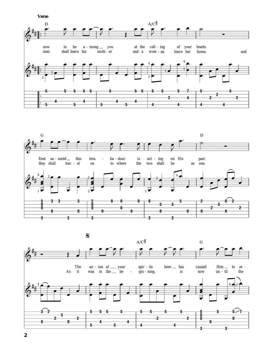 Wedding Song (There Is Love) Acoustic Guitar scores gallery preview page 2