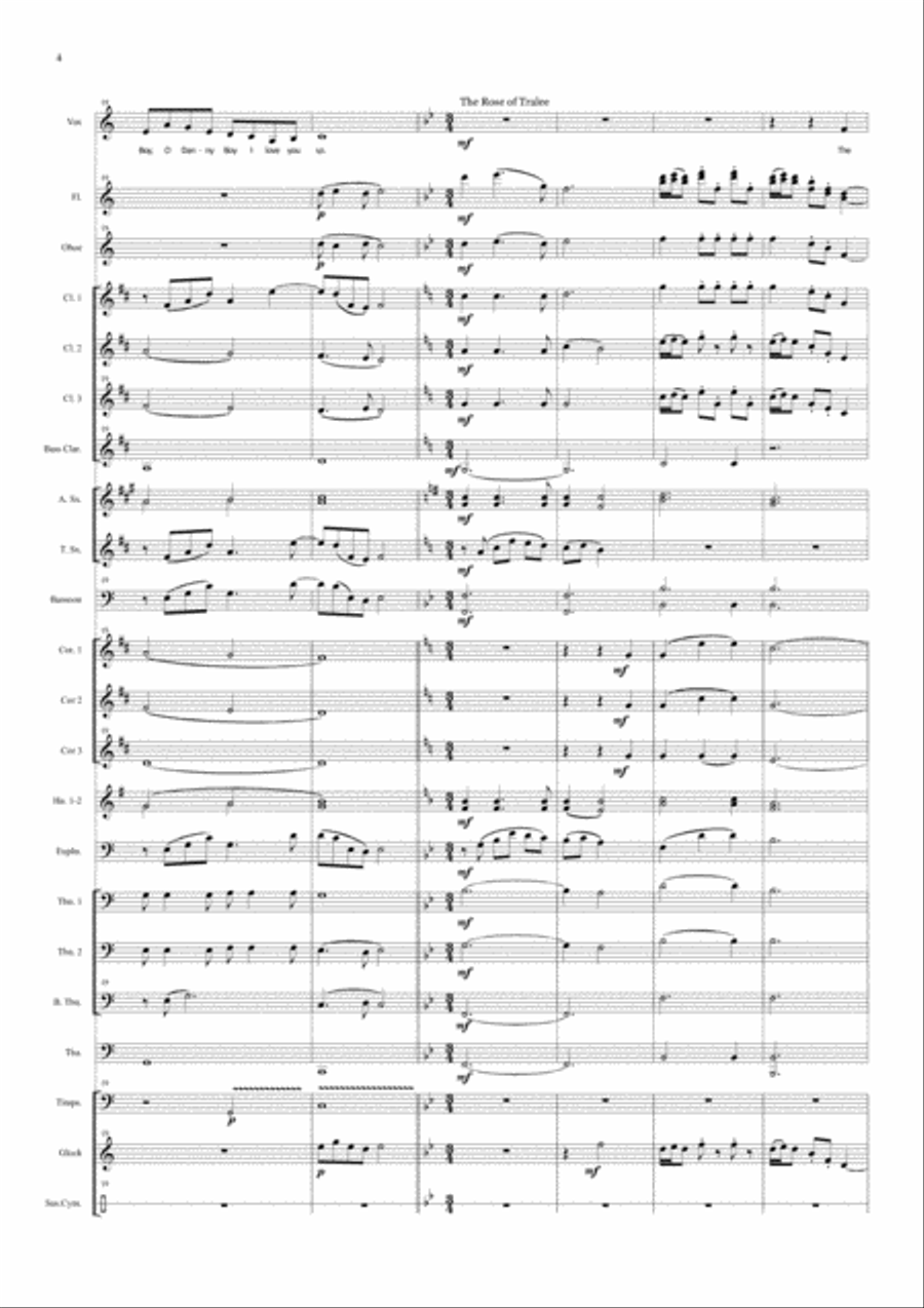 Irish medley for voice and concert band Concert Band scores gallery preview page 4