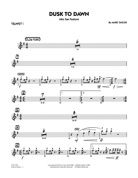 Dusk To Dawn (Solo Alto Sax Feature) - Trumpet 1