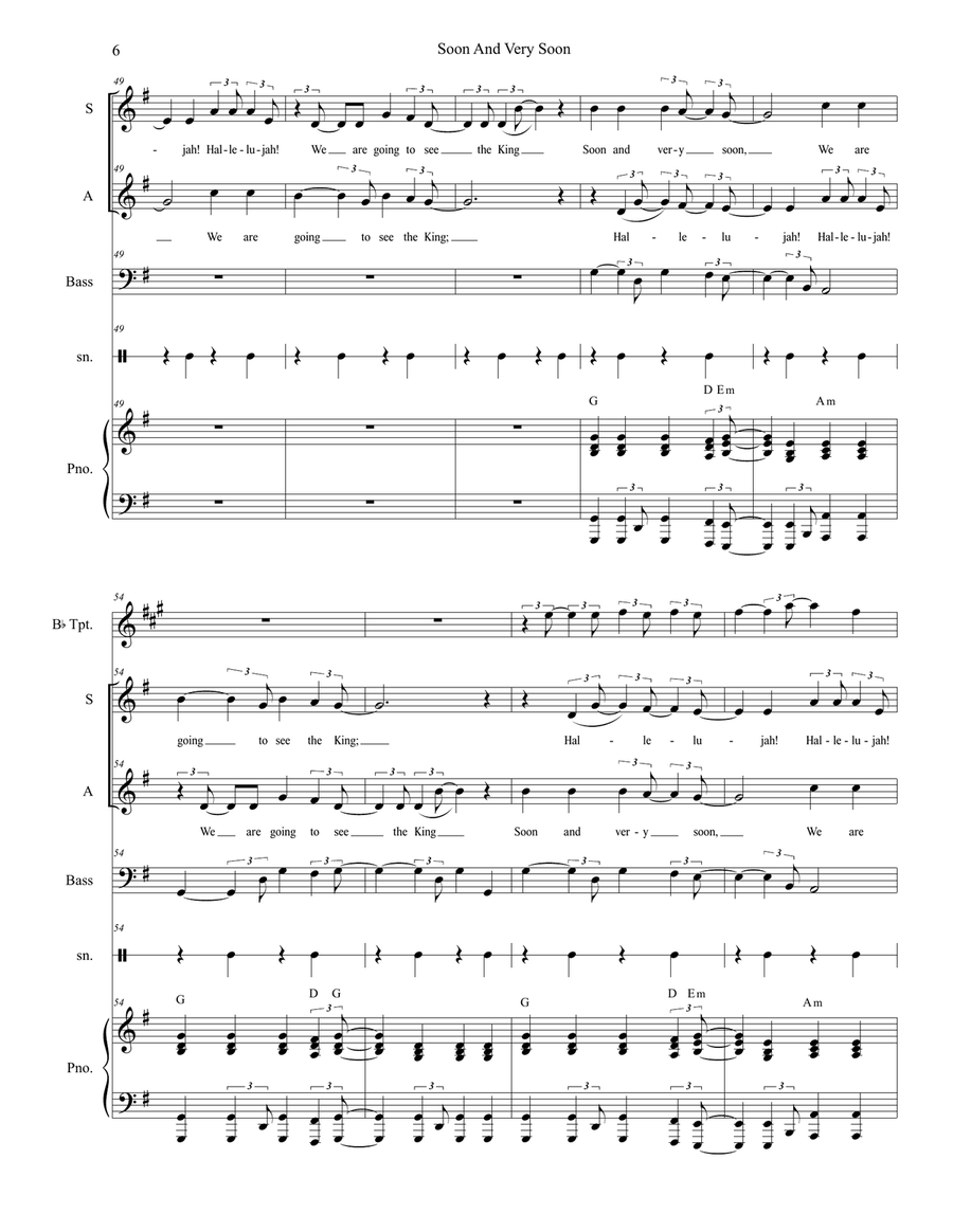 Soon And Very Soon Alto Voice scores gallery preview page 6