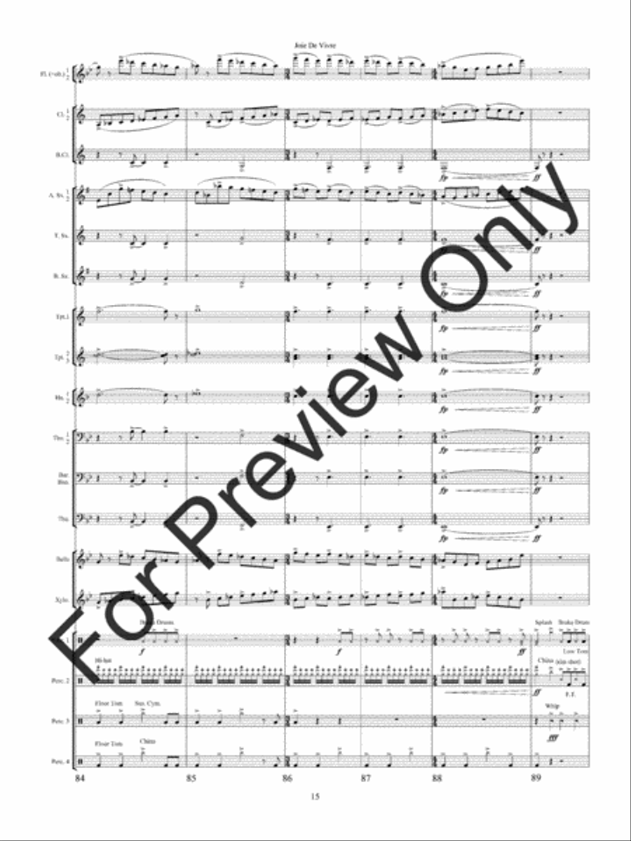 Joie De Vivre Concert Band scores gallery preview page 18