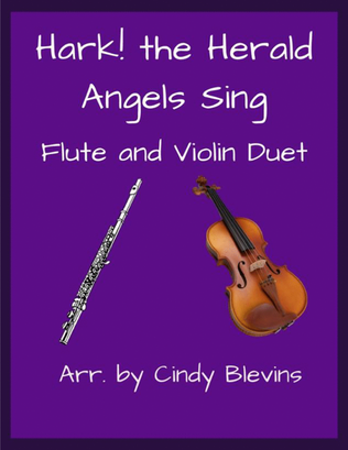 Book cover for Hark! The Herald Angels Sing, for Flute and Violin