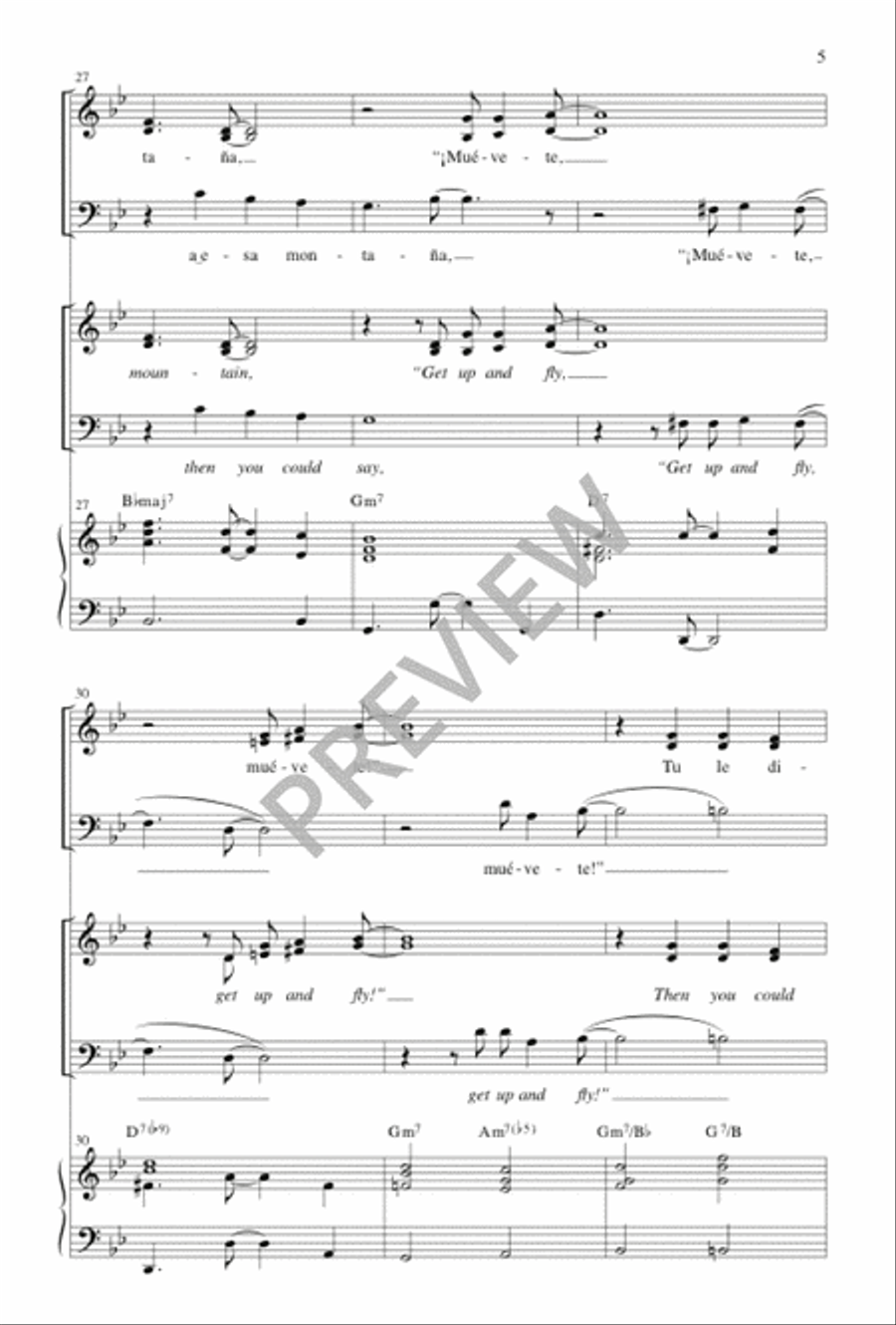 Si Tuvieras Fe / If You Had Faith 4-Part scores gallery preview page 6