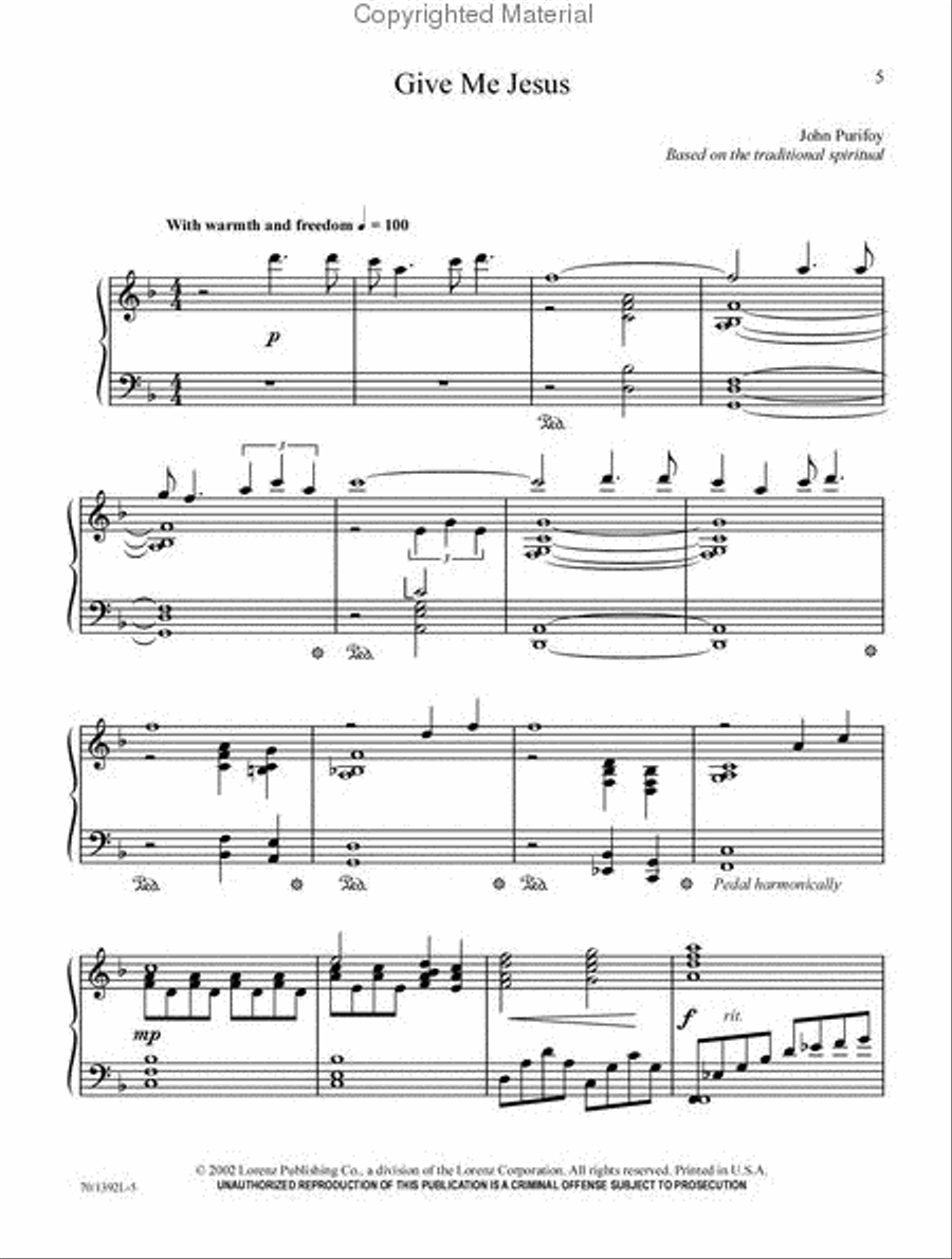 Give Me Jesus Give Me Jesus Piano Solo scores gallery preview page 2