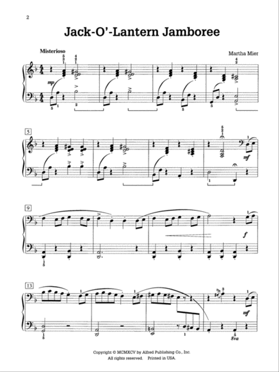 Jack-O'-Lantern Jamboree Piano Solo scores gallery preview page 2
