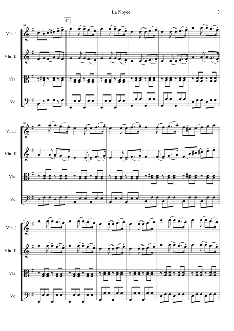 La Noyee String Quartet scores gallery preview page 3