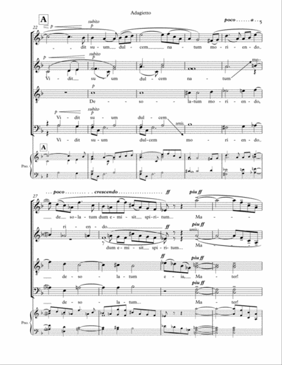 Adagietto (Mahler) 4-Part scores gallery preview page 5