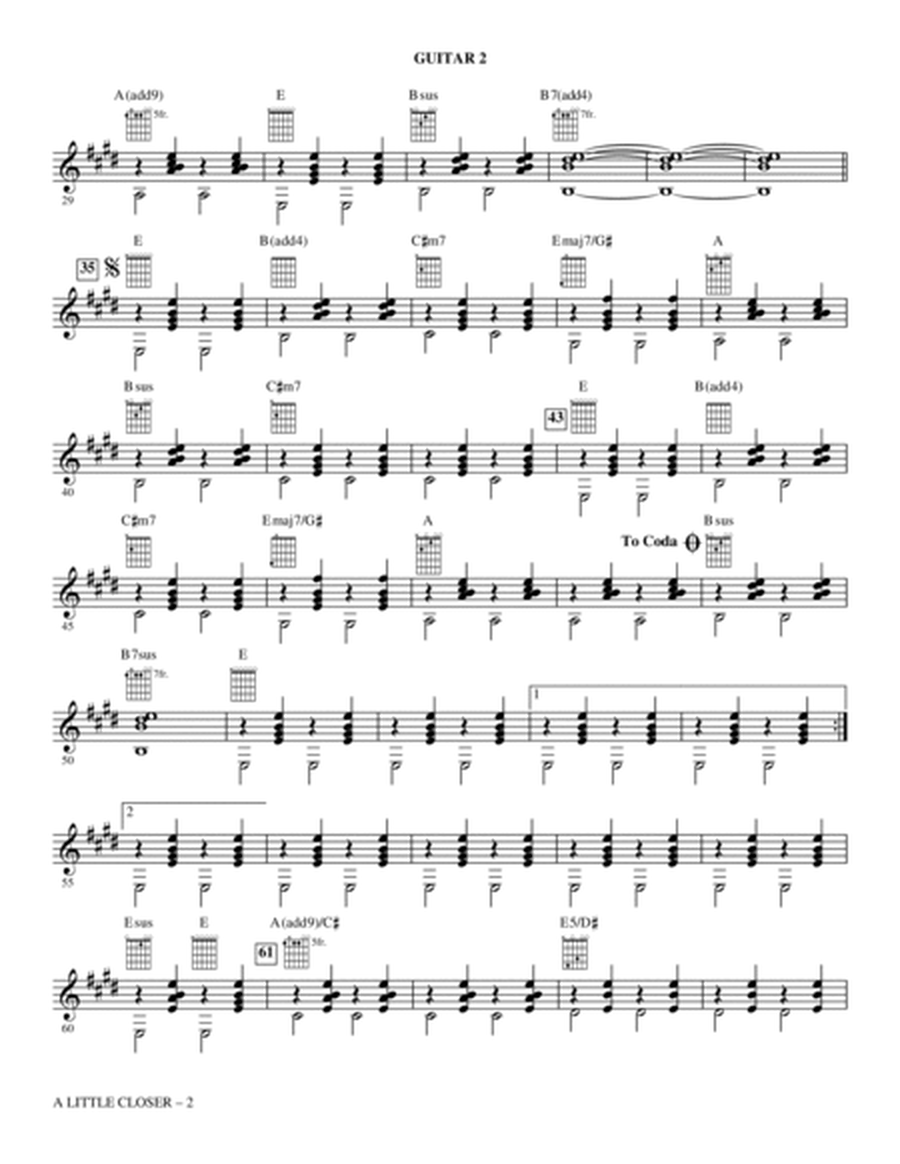 A Little Closer (from Dear Evan Hansen) (arr. Roger Emerson) - Guitar 2