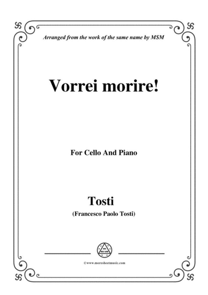 Tosti-Vorrei morire!, for Cello and Piano image number null