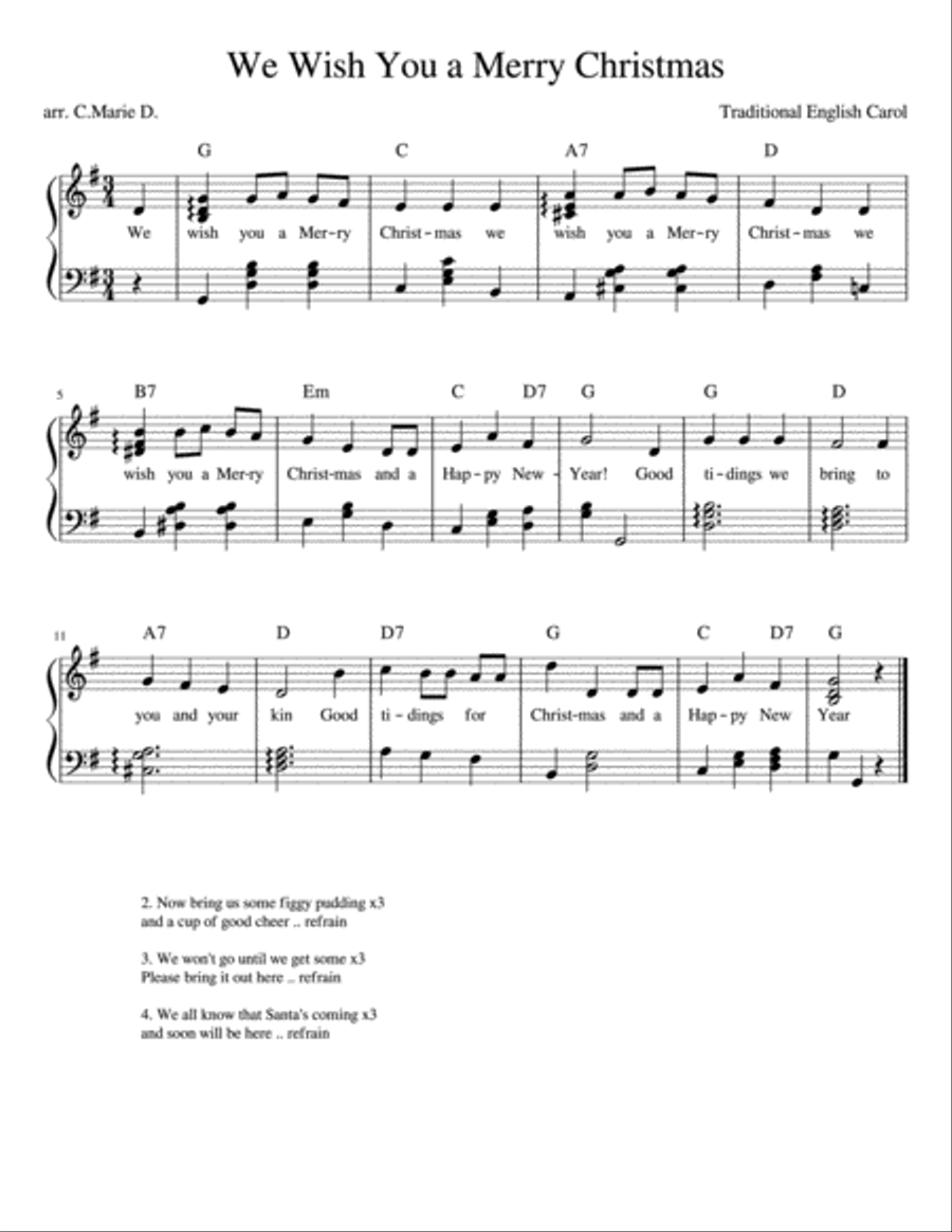 We Wish you a Merry Christmas