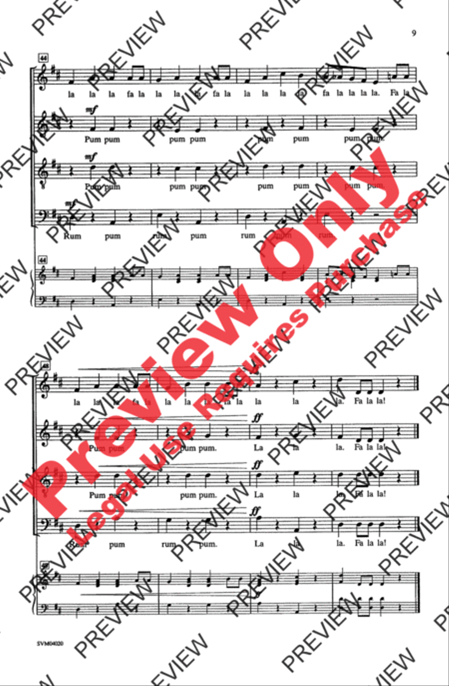 Parade of the Wooden Soldiers 4-Part scores gallery preview page 8