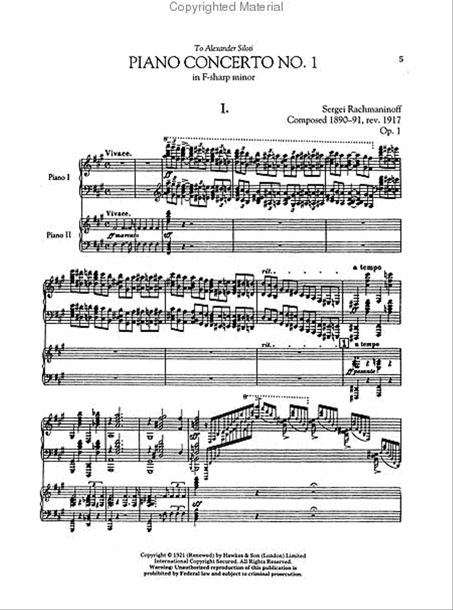 Three Piano Concertos: Nos. 1, 2, and 3 Piano Solo scores gallery preview page 2