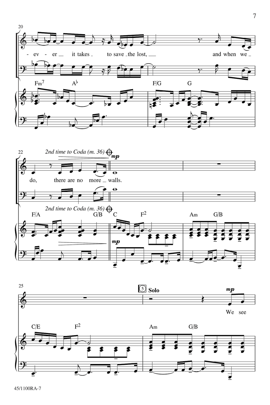 No More Walls (Digital Download) Choir scores gallery preview page 7