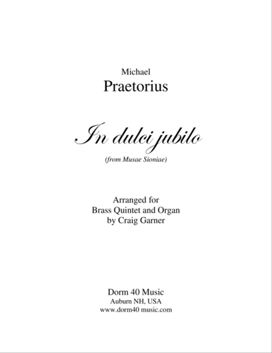 In dulci jubilo Brass Ensemble scores gallery preview page 1