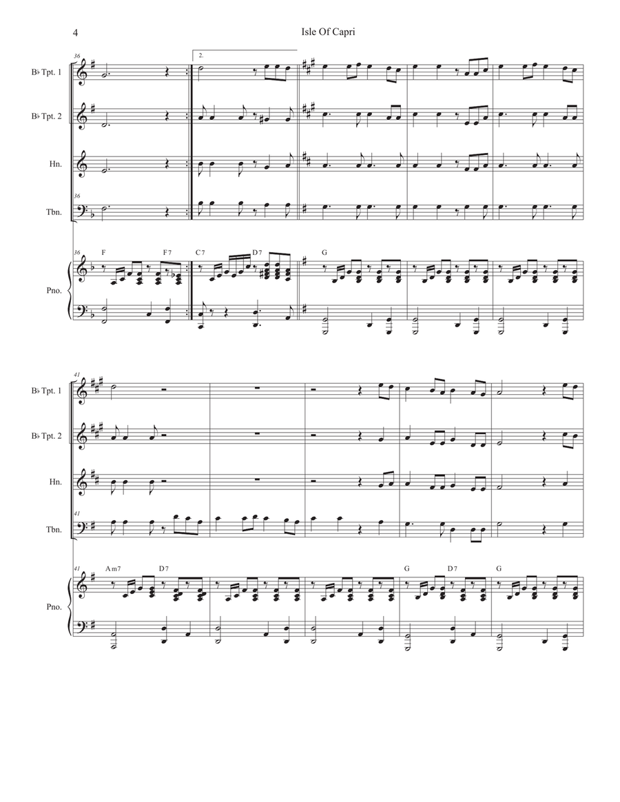Isle Of Capri Isle Of Capri Brass Ensemble scores gallery preview page 4