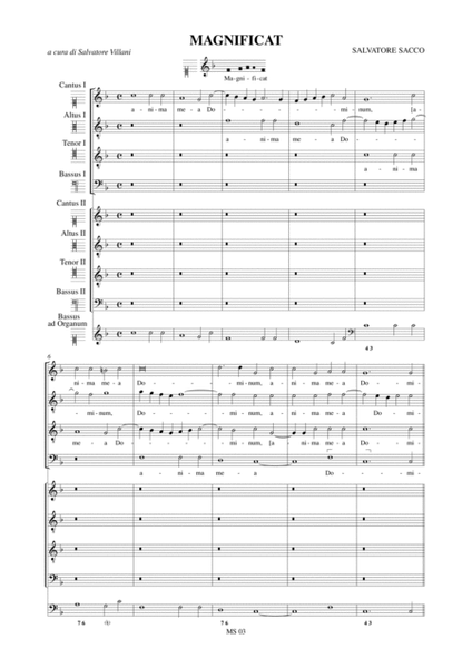 Magnificat for 8 Voices (SATB-SATB) and Continuo