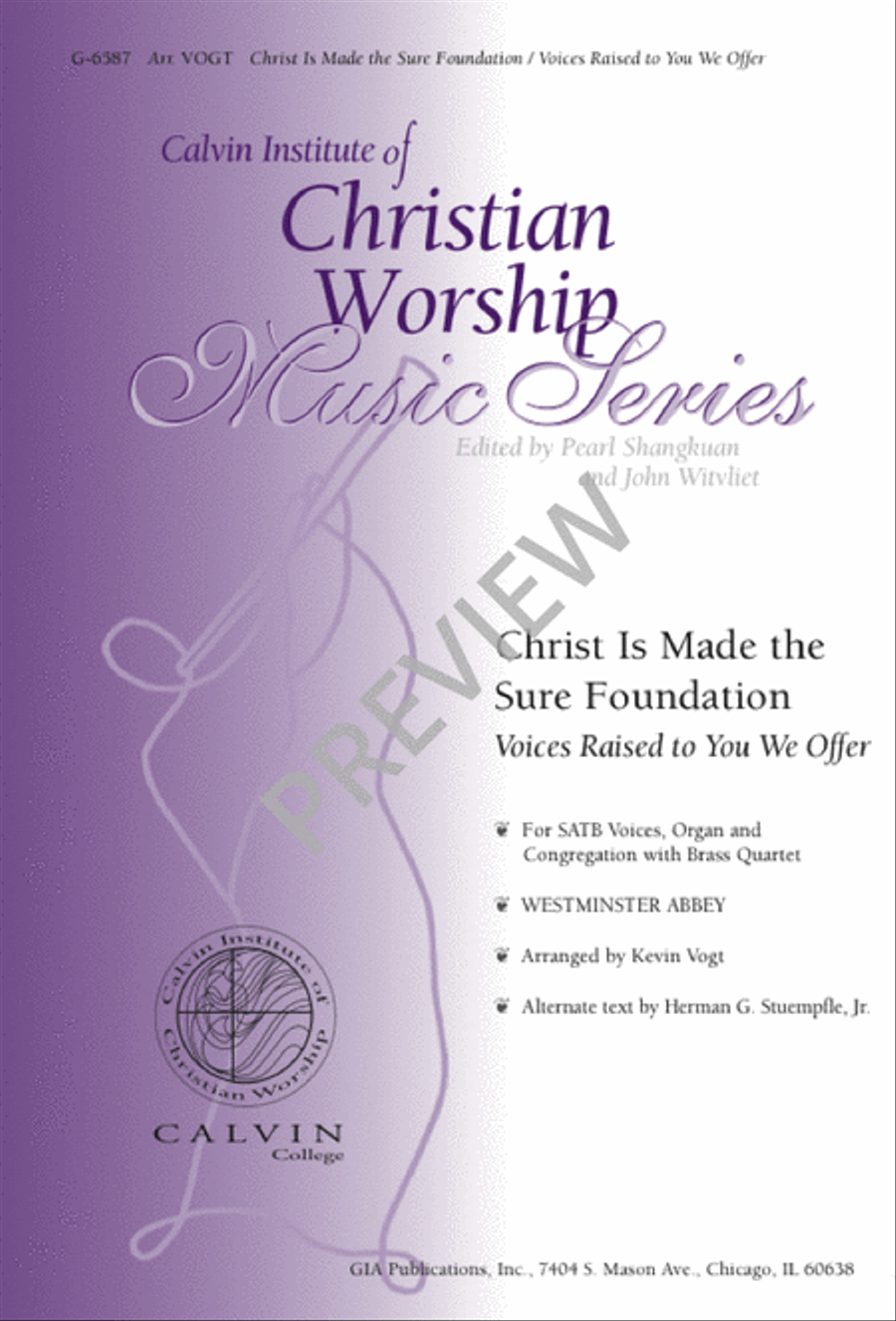 Christ Is Made the Sure Foundation / Voices Raised to You We Offer 4-Part scores gallery preview page 1