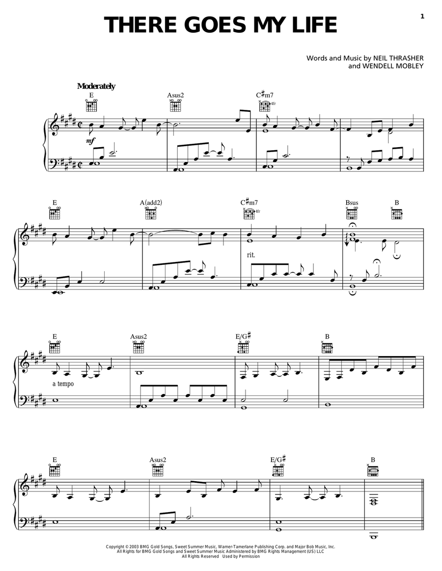 There Goes My Life Acoustic Guitar scores gallery preview page 1
