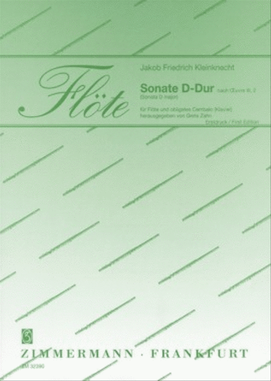 Sonata D major Flute scores gallery preview page 1