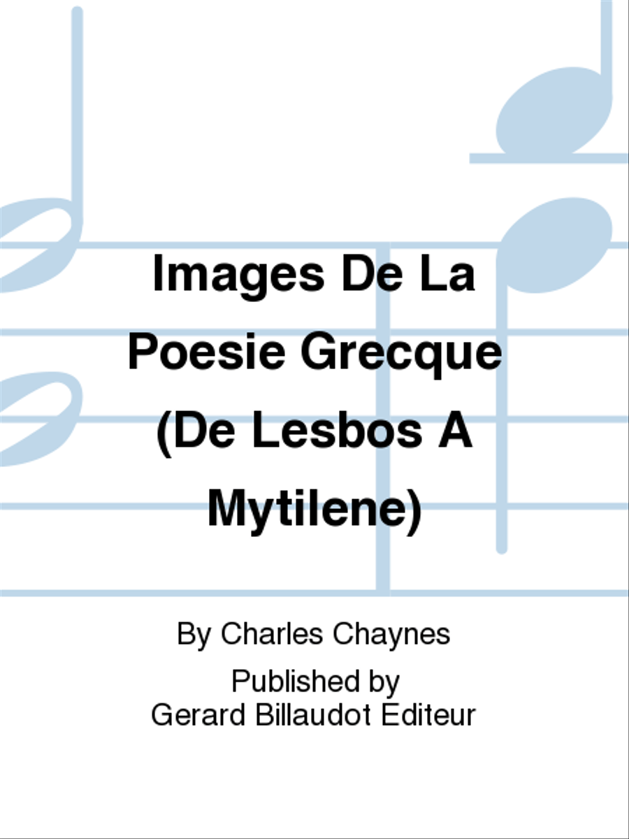 Images De La Poesie Grecque (De Lesbos A Mytilene) Piccolo scores gallery preview page 1