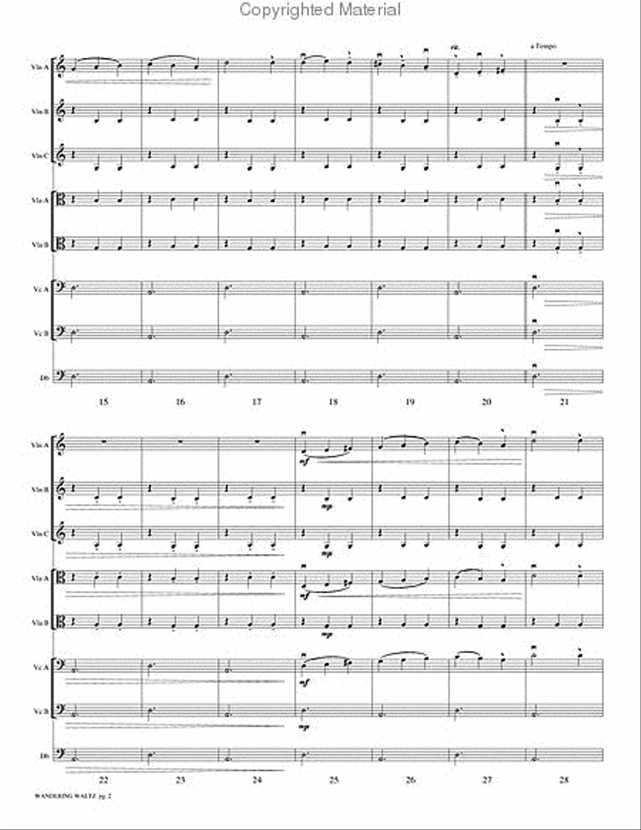 Wandering Waltz Wandering Waltz String Orchestra scores gallery preview page 3