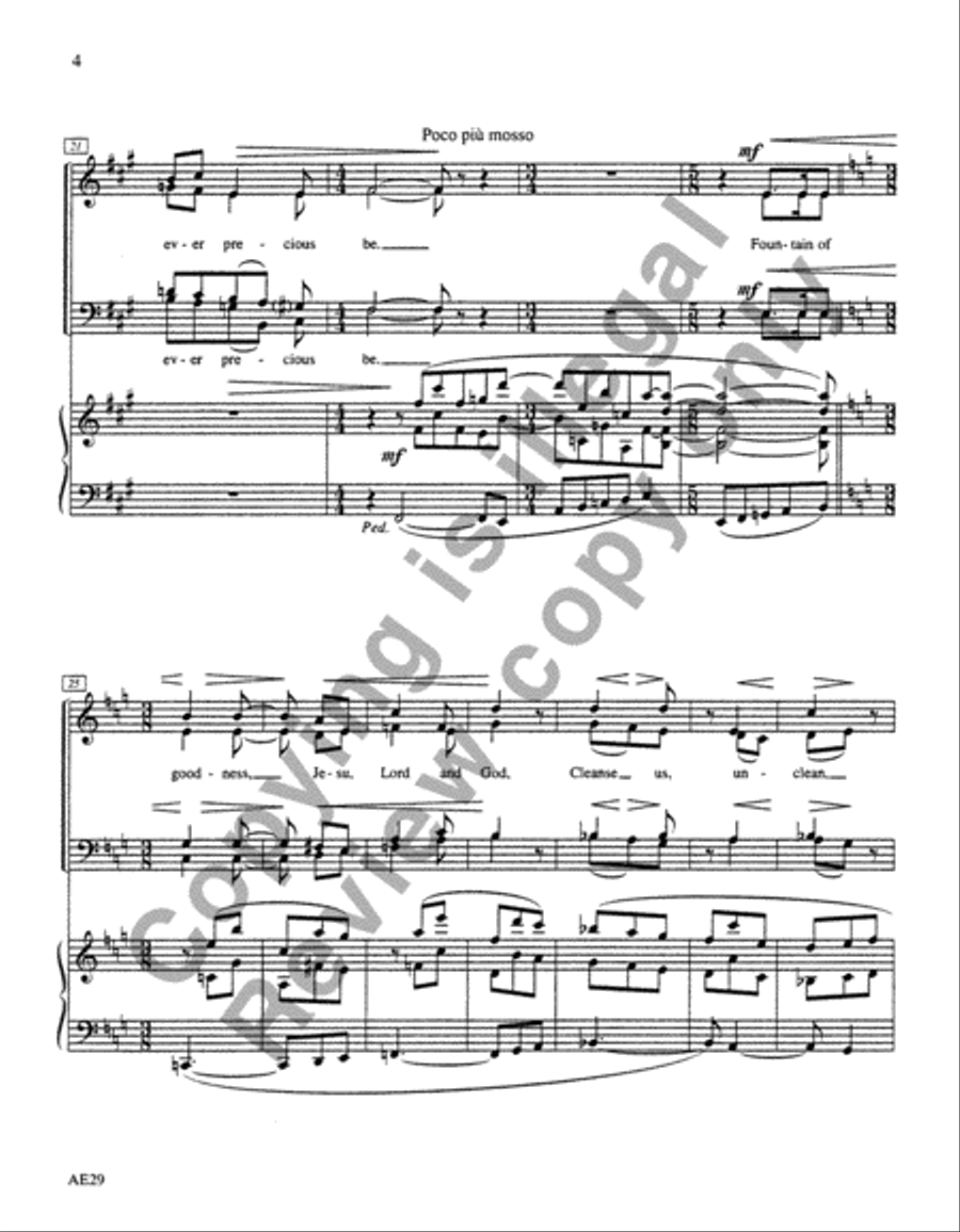 Thee We Adore, O Hidden Saviour 4-Part scores gallery preview page 5