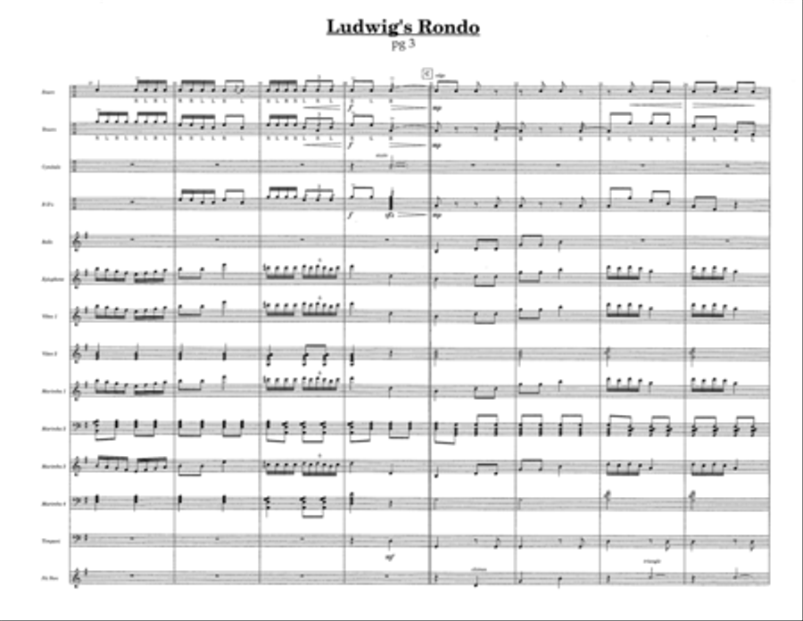 Ludwig's Rondo w/Tutor Tracks Percussion Ensemble scores gallery preview page 5