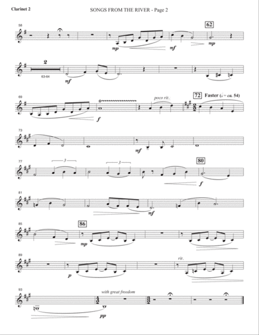 Sacred Places - Bb Clarinet 2 Choir scores gallery preview page 3