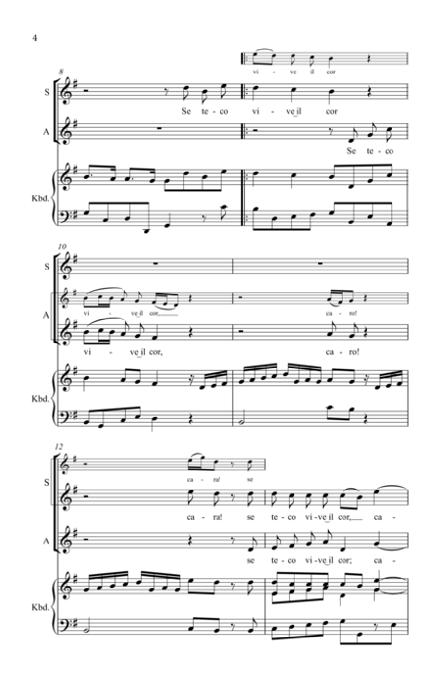 Se teco vive il cor SA scores gallery preview page 7