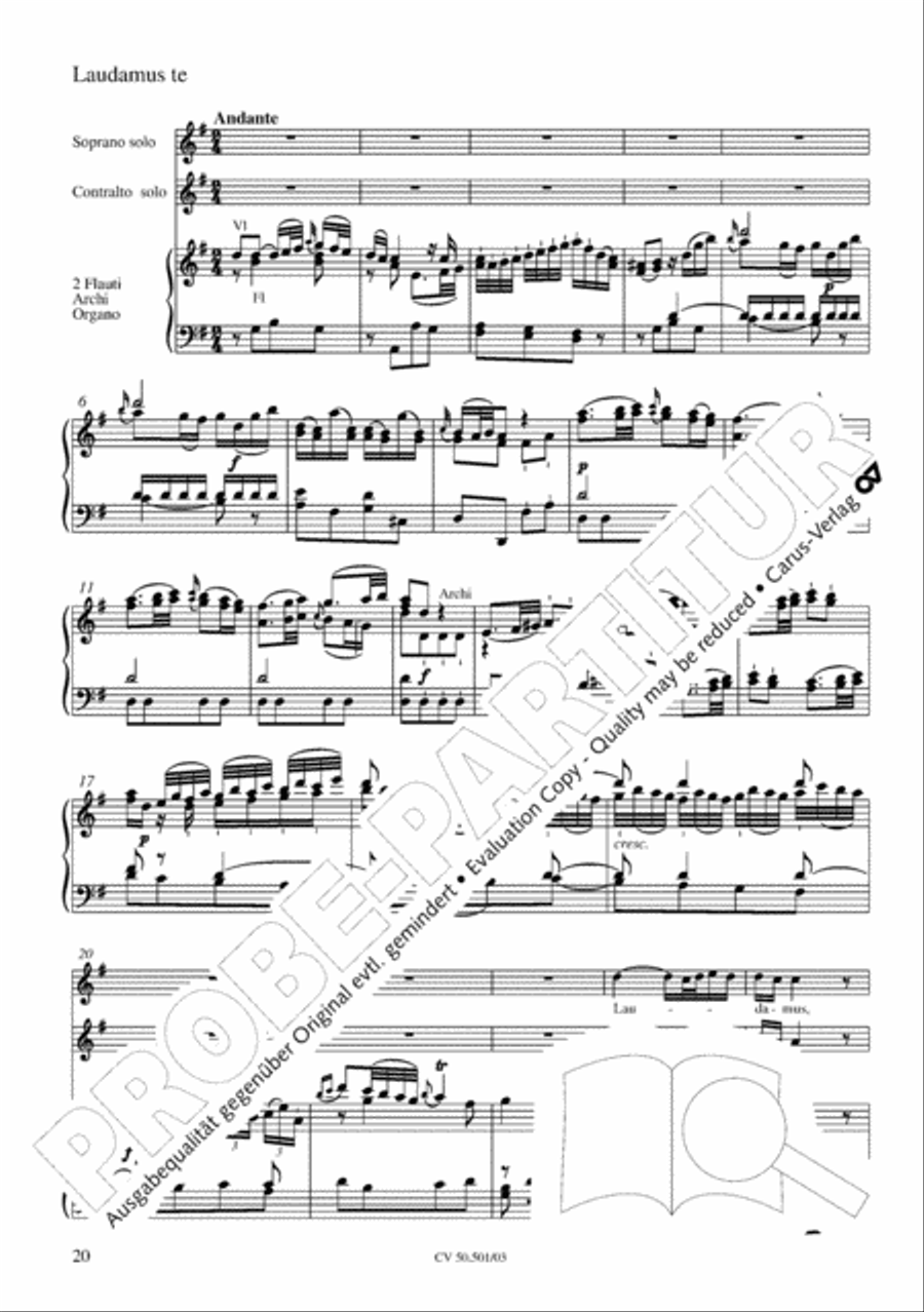 Mass in C Major 4-Part scores gallery preview page 21