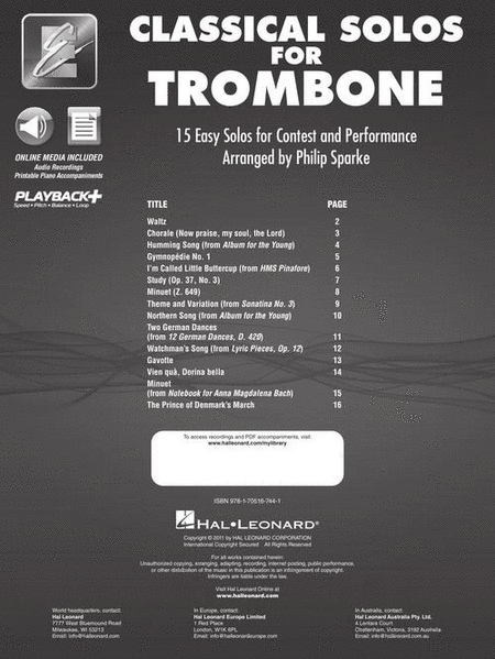Classical Solos for Trombone