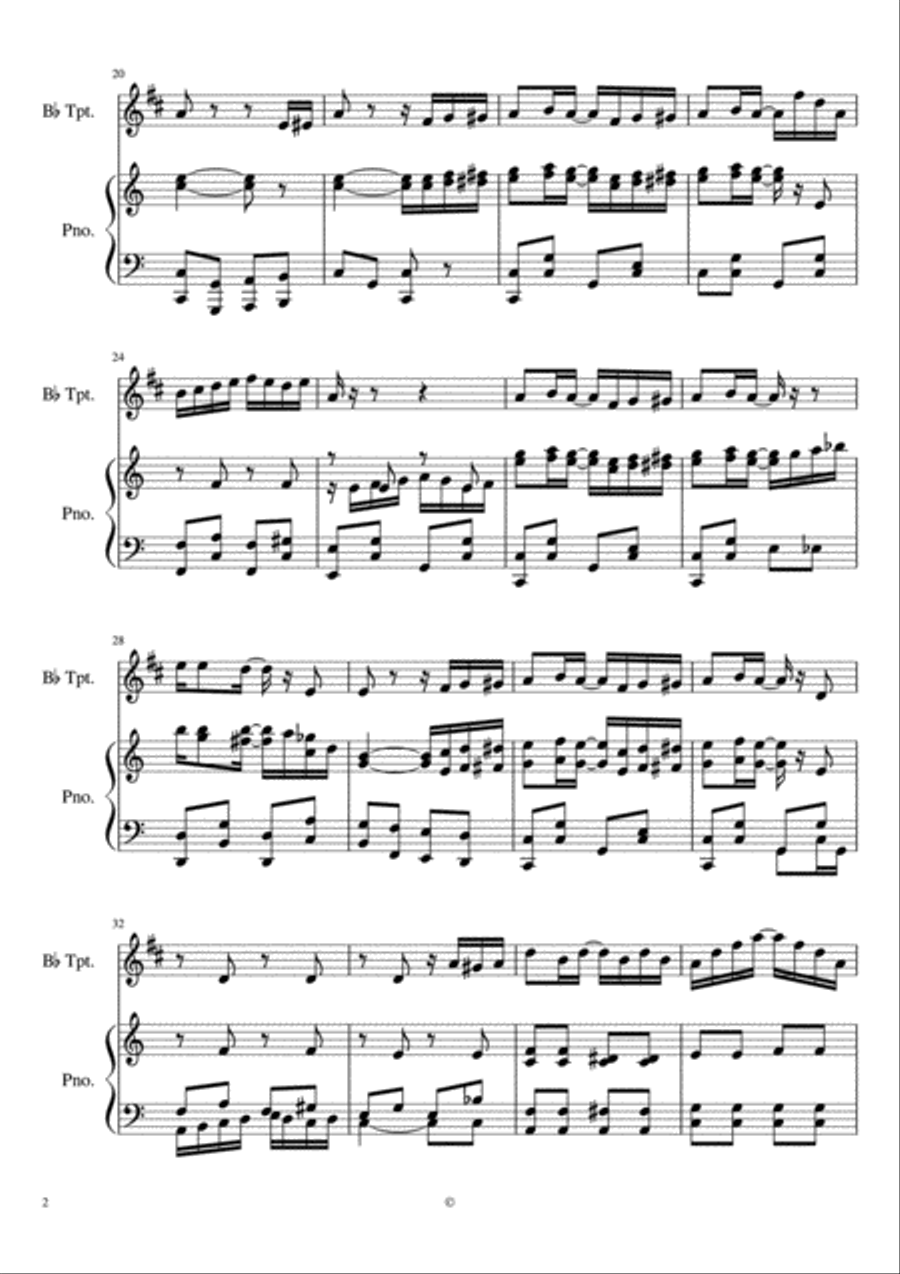 The entertainer The entertainer Trumpet Solo scores gallery preview page 2